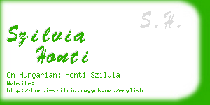 szilvia honti business card